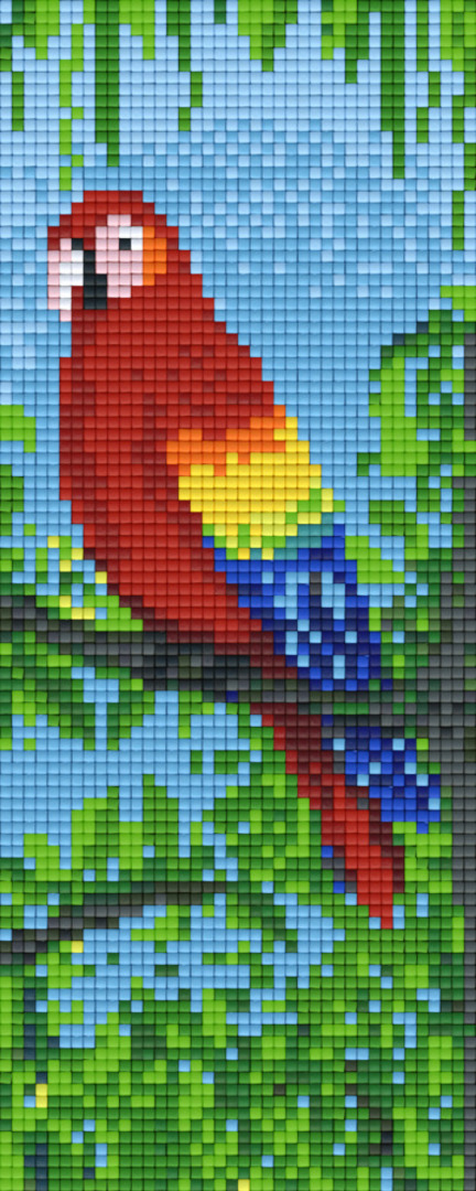 Parrot Two [2] Baseplate PixelHobby Mini-mosaic Art Kits image 0